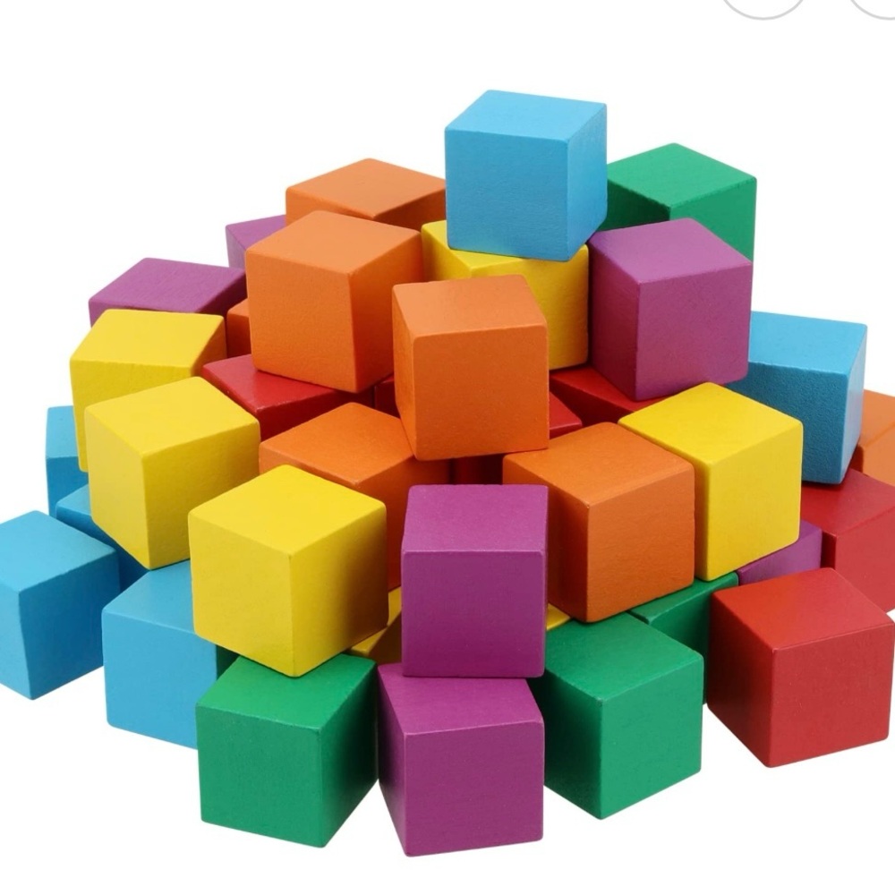 Colorful Wooden Building Blocks Set